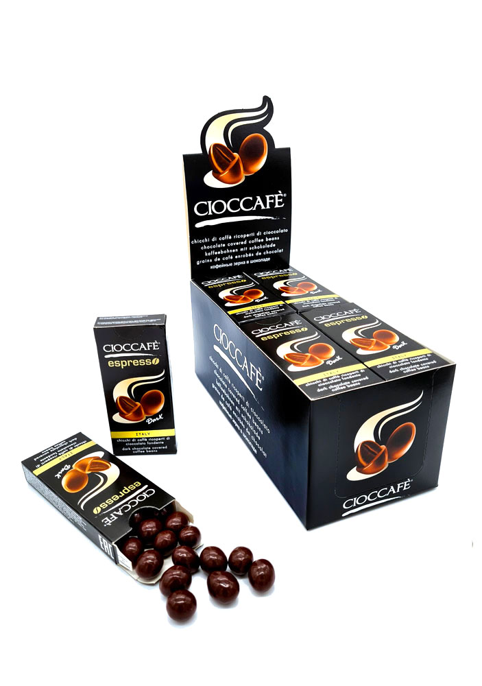 Dark Chocolate covered coffee beans x25gr